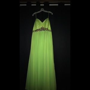 Size 20 prom dress and matching corsage!